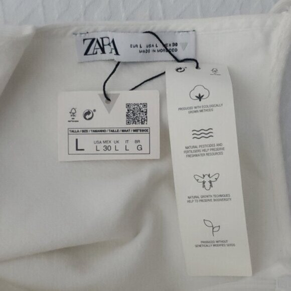 ZARA White Overall Berit Summer Romper- Large - Picture 14 of 16